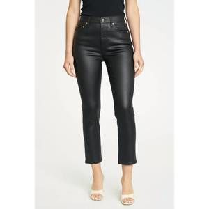 NEW DAZE women's daily driver cigarette pant in coated asphalt